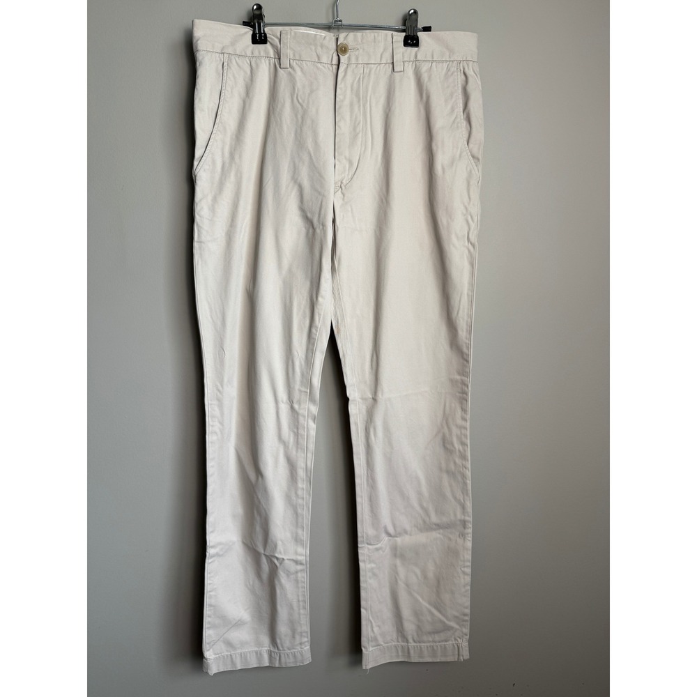 Banana Republic Mens Beige Cream Chino Pants 34 Classic Preppy Business Casual